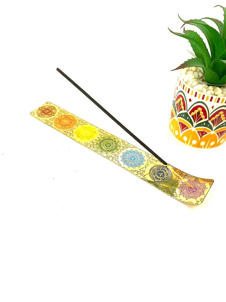 Brass 7 Chakra Brass Incense Candle Holder Attractive Designs From Tamrapatra