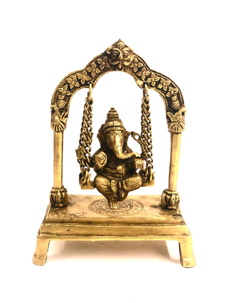 Jhula Ganesh In Handcrafted Beautifully From Brass Home Décor Tamrapatra