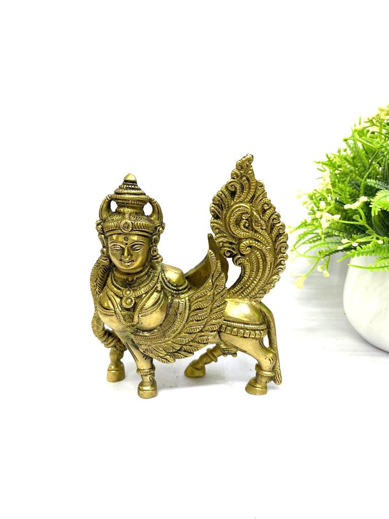Brass Kamdhenu Statue God Religious Idols Eccentric Designs By Tamrapatra