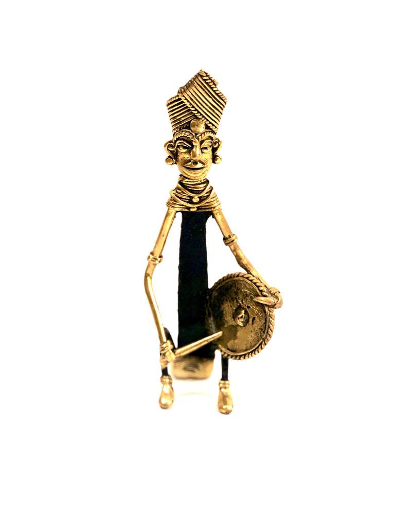Unique Handmade Musicians Lost Wax Brass Fused With Wrought Iron Tamrapatra