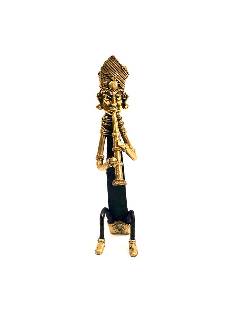 Unique Handmade Musicians Lost Wax Brass Fused With Wrought Iron Tamrapatra