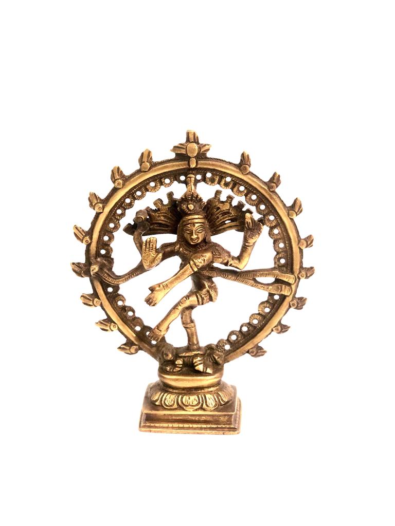 Nataraja Brass Statue Of God Shiva Performing Divine Dance By Tamrapatra