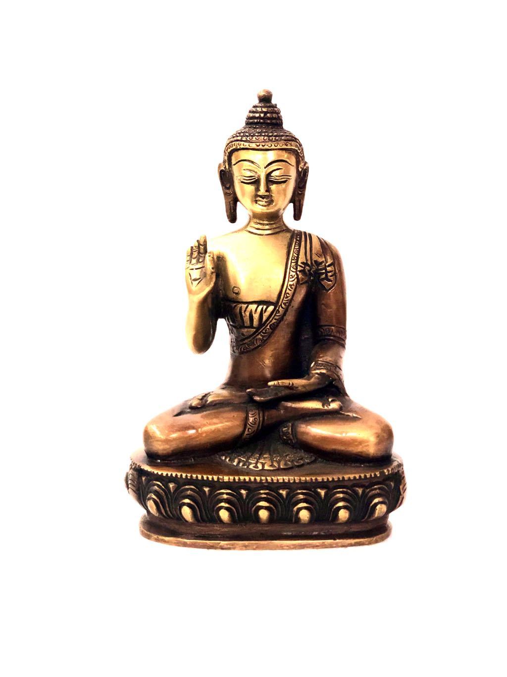 Buddha 'Gautama Religious Leader' in Ancient India Brass Tamrapatra - Tamrapatra
