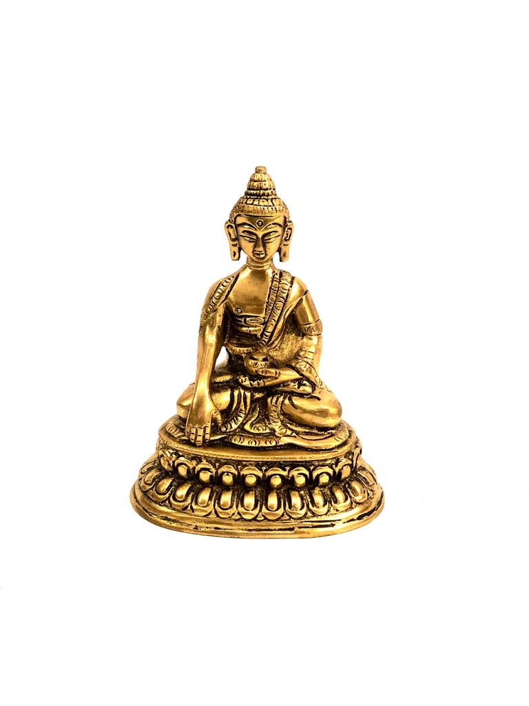 Premium Brass Finished Buddha Statue In Meditation Only At Tamrapatra