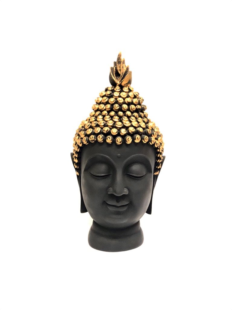Buddha Face Classic Black In Various Size Decorative Art Feng Shui By Tamrapatra