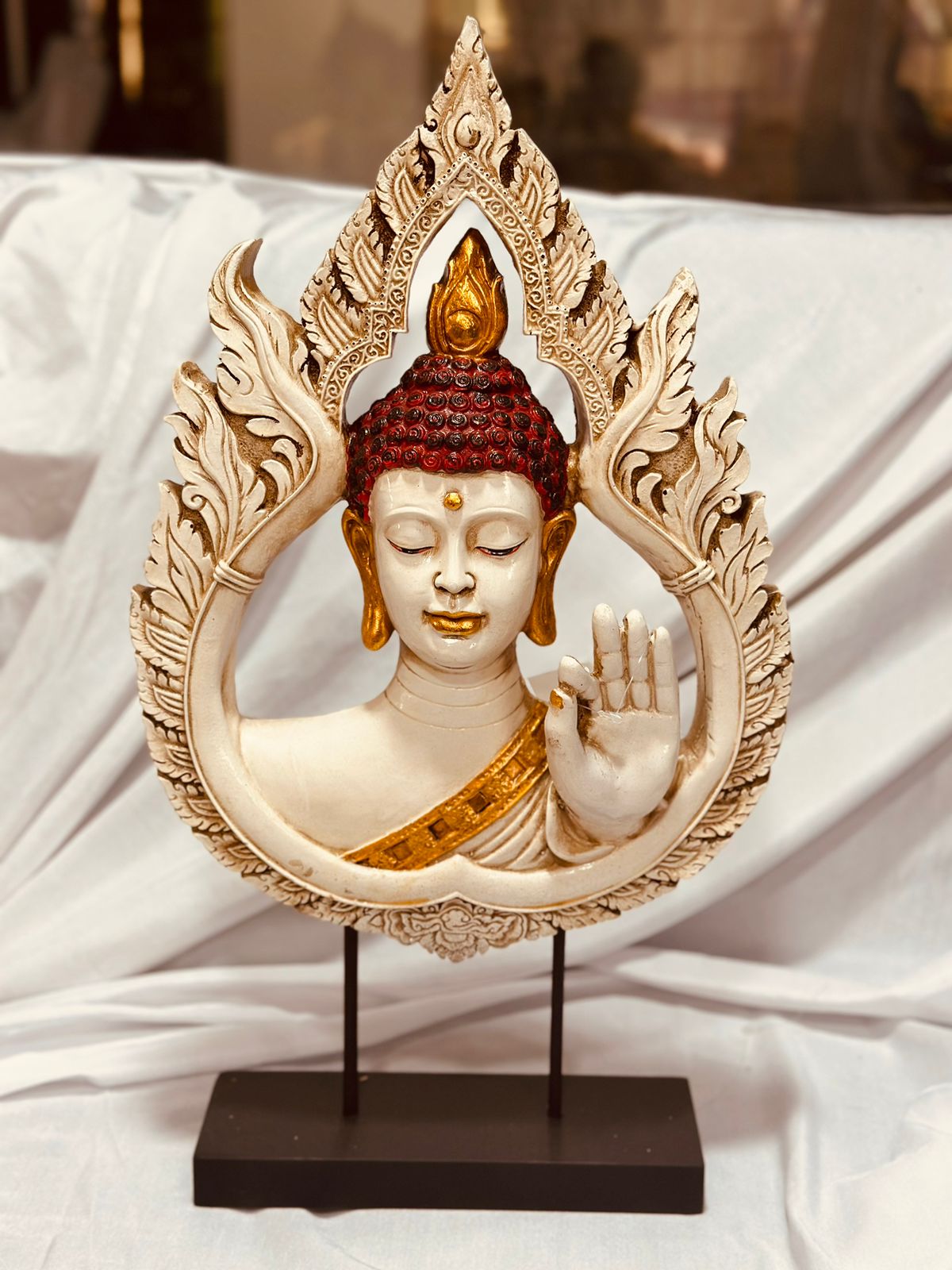 Buddha Bust In Wonderful Resin Creations On Stand Exclusive Décor By Tamrapatra