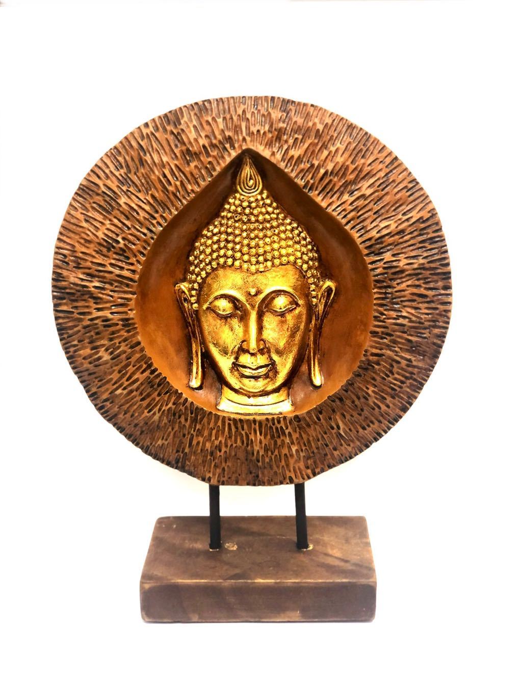 Buddha Face On Modern Style Stand To Spruce Up Your Space From Tamrapatra