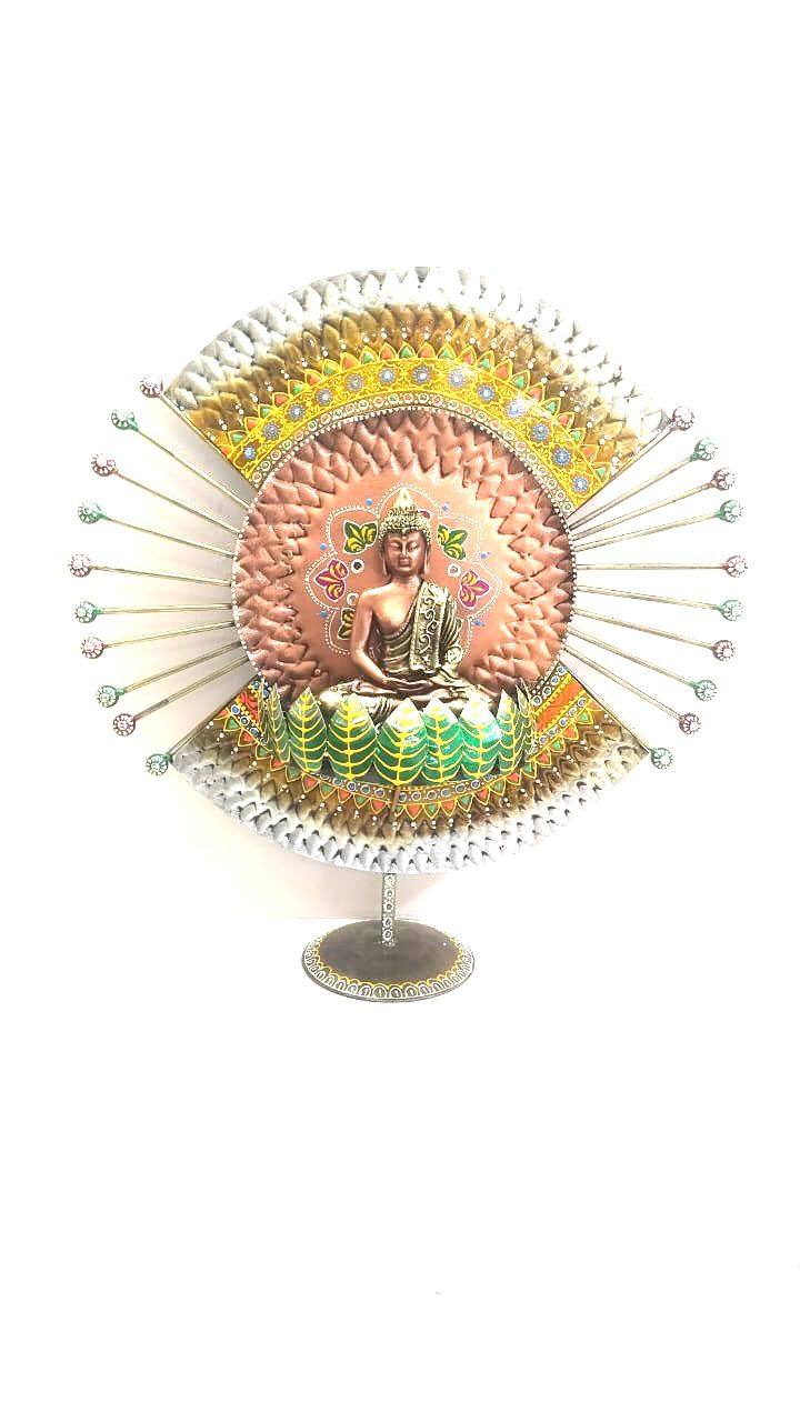 Buddha Table Showpiece With Exclusive Creations From Metal &  Resin Tamrapatra