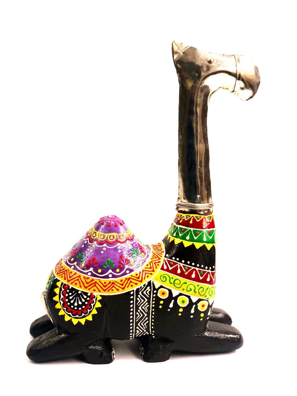 Creative Camel HandCrafted With Wood & Metal Make In India Tamrapatra - Tanariri Hastakala