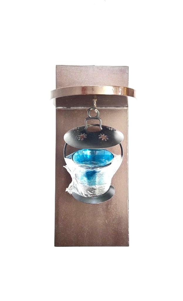 Wall Hanging Candle Holder With MDF Bracket Handcrafted In India By Tamrapatra