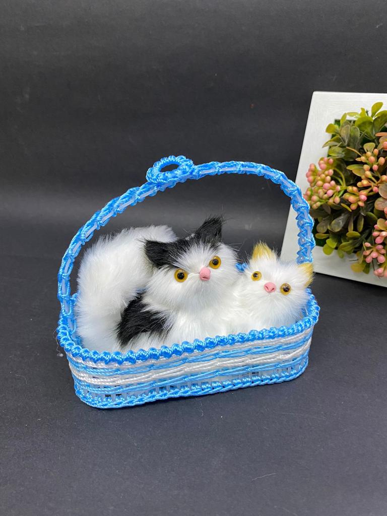 Cats In Colored Basket Stuffed Toys Colors New Hot Collection From Tamrapatra