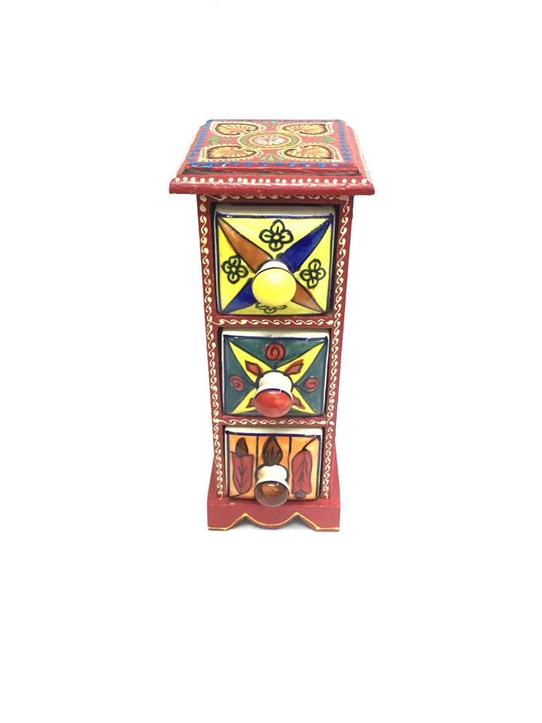 Exclusive Traditional Ceramic 3 Drawer Exclusive Variations Utility By Tamrapatra