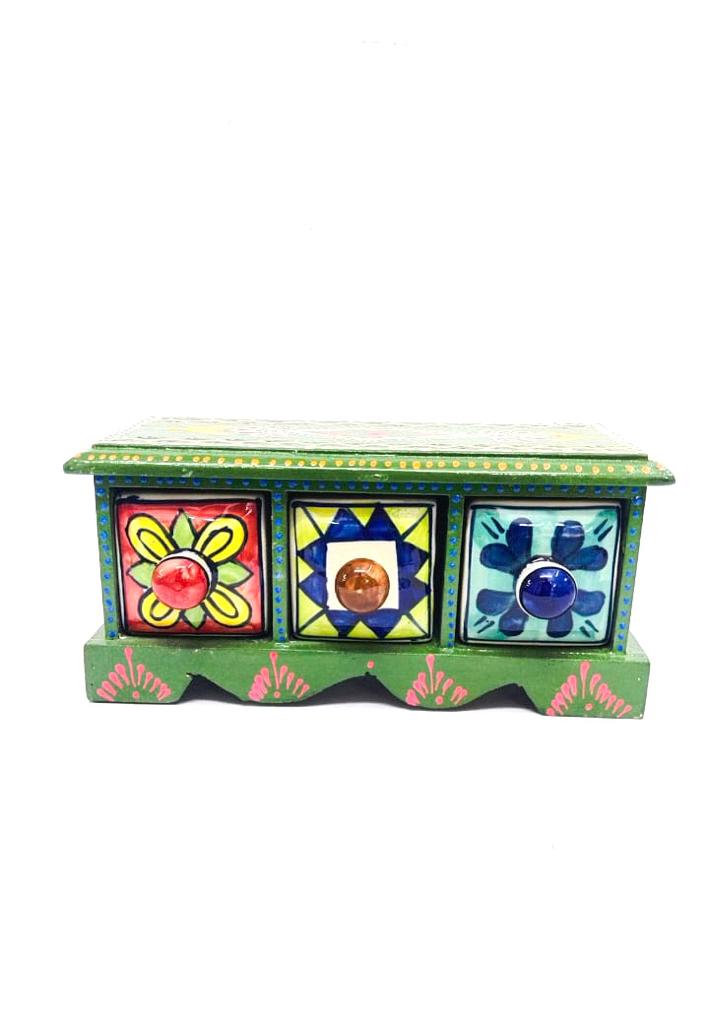3 Drawer Traditional Hand Painted Exclusive Arts Store & Show By Tamrapatra