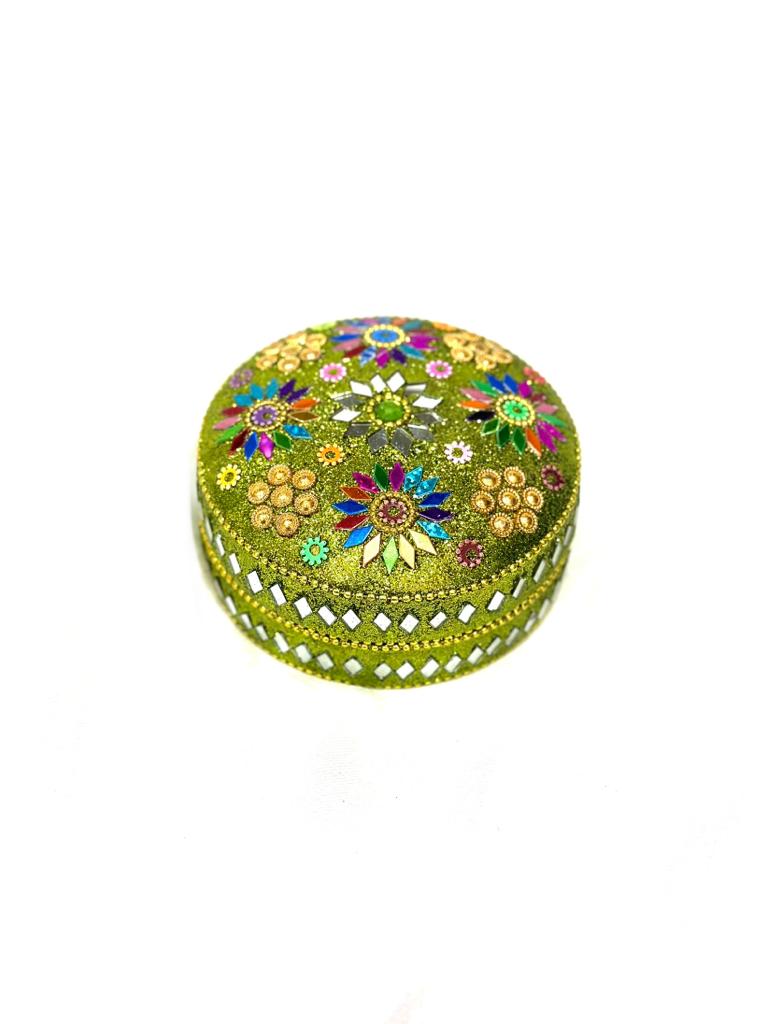 Shinny Jewelry Box L With Mirror Art In Various Shades Best Gifting's Tamrapatra