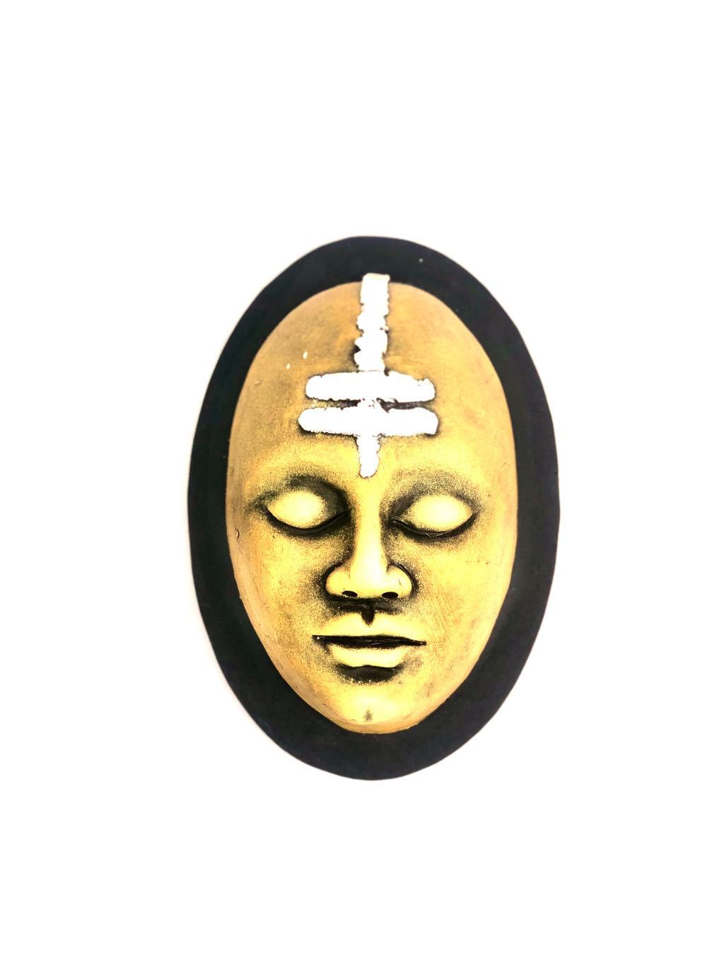 Creative Terracotta Masks In Vibrant Shades On MDF Hanging Tamrapatra