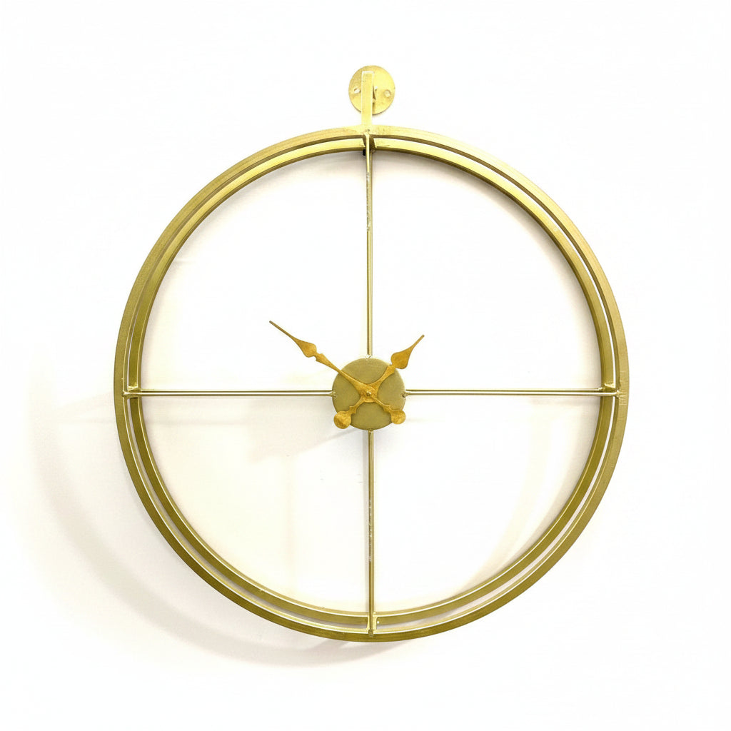 Exclusive Wall Clock Designed To Impress Metal Double Ring Finish Tamrapatra - Tamrapatra