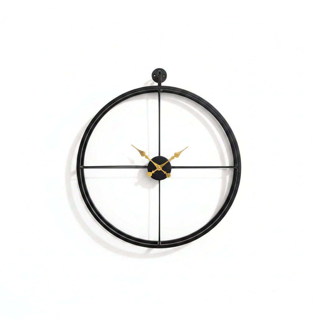 Exclusive Wall Clock Designed To Impress Metal Double Ring Finish Tamrapatra - Tamrapatra