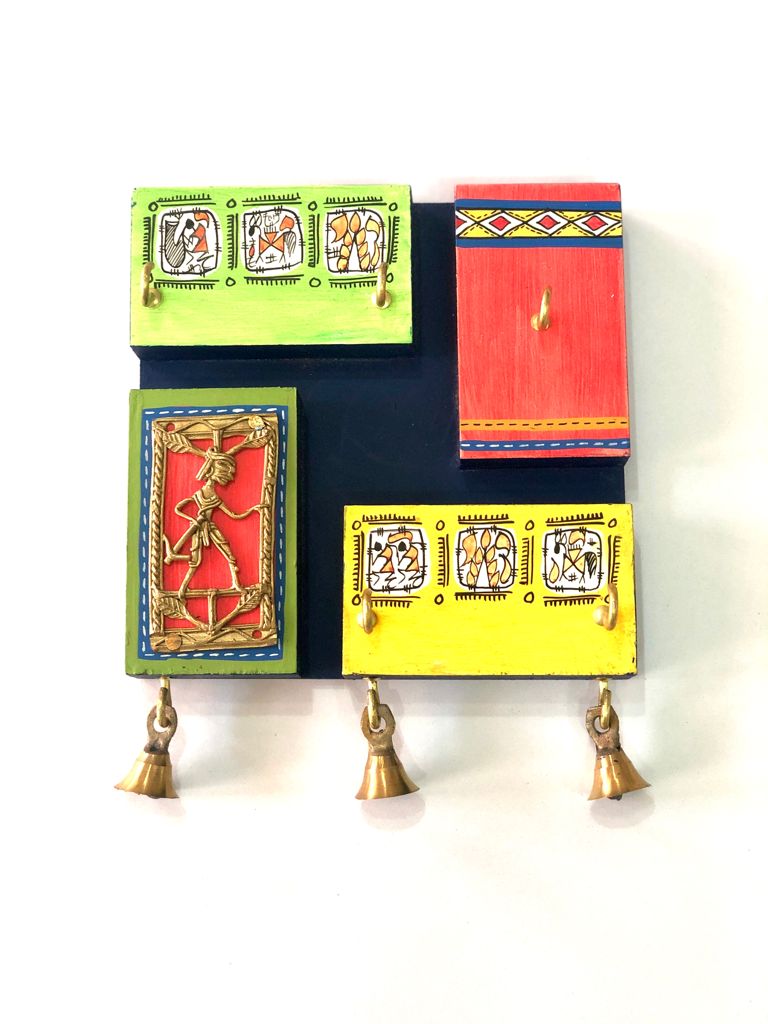 Key Holders Hand Painted Multi Bright Colours Key Utility Decor Tamrapatra