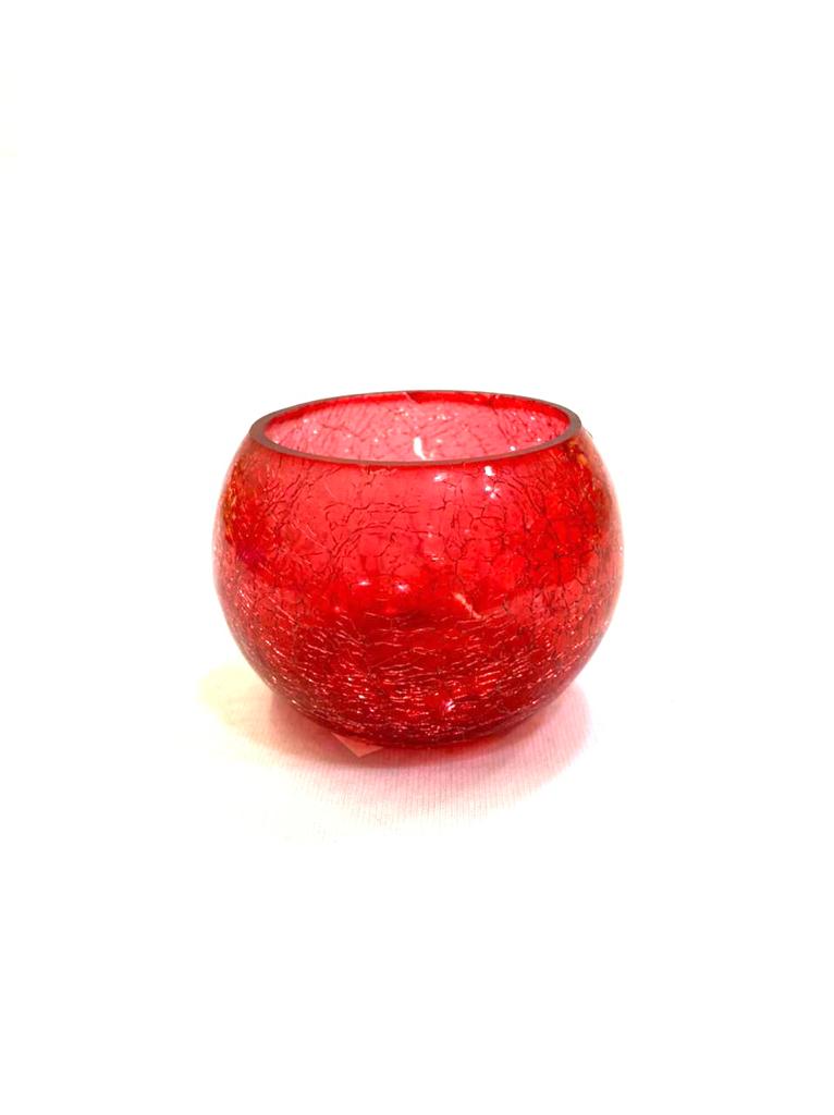 Crackled Glass For Shadow Effects In Multiple Shades Tealight Holder Tamrapatra