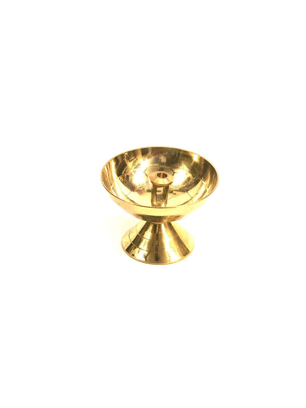 Brass Diyas Cup Pyali Style For Arti Prayer Religious For Temple Tamrapatra