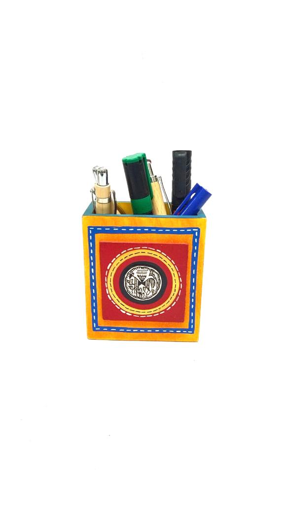 Pen Holder Hand Painted By Proficient Artists Corporate Gifts By Tamrapatra