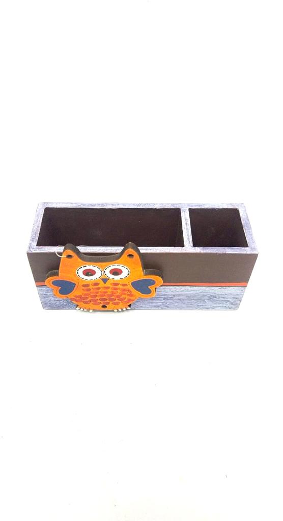 The Lovely Owl Series Of Handcrafted Utilities Pen Mobile Holder By Tamrapatra