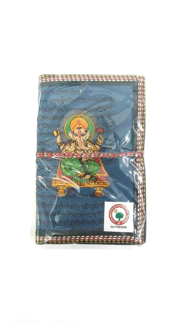 Handcrafted Diary With Ganesha Design In Various Sizes Exclusive From Tamrapatra