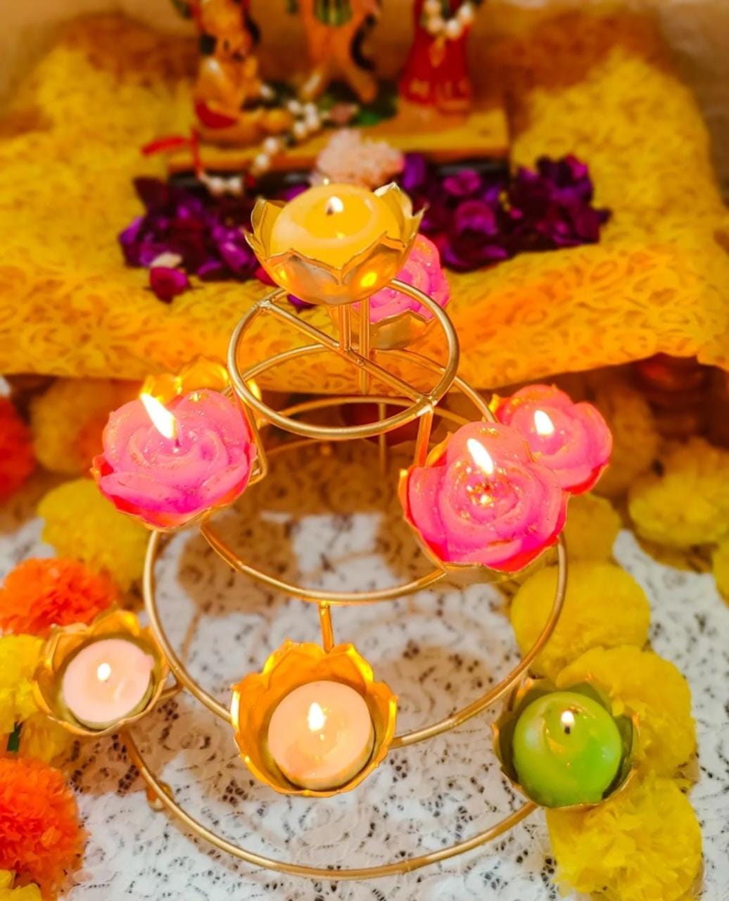 Diya Decoration Lightings Spiral Handcrafted Metal Art & Crafts From Tamrapatra