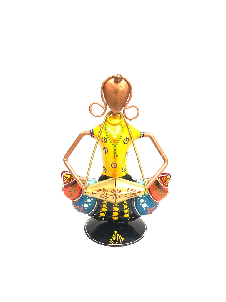 Musical Indian Lady With Curly Hair Vibrant Colors Metal Exclusively At Tamrapatra - Tamrapatra