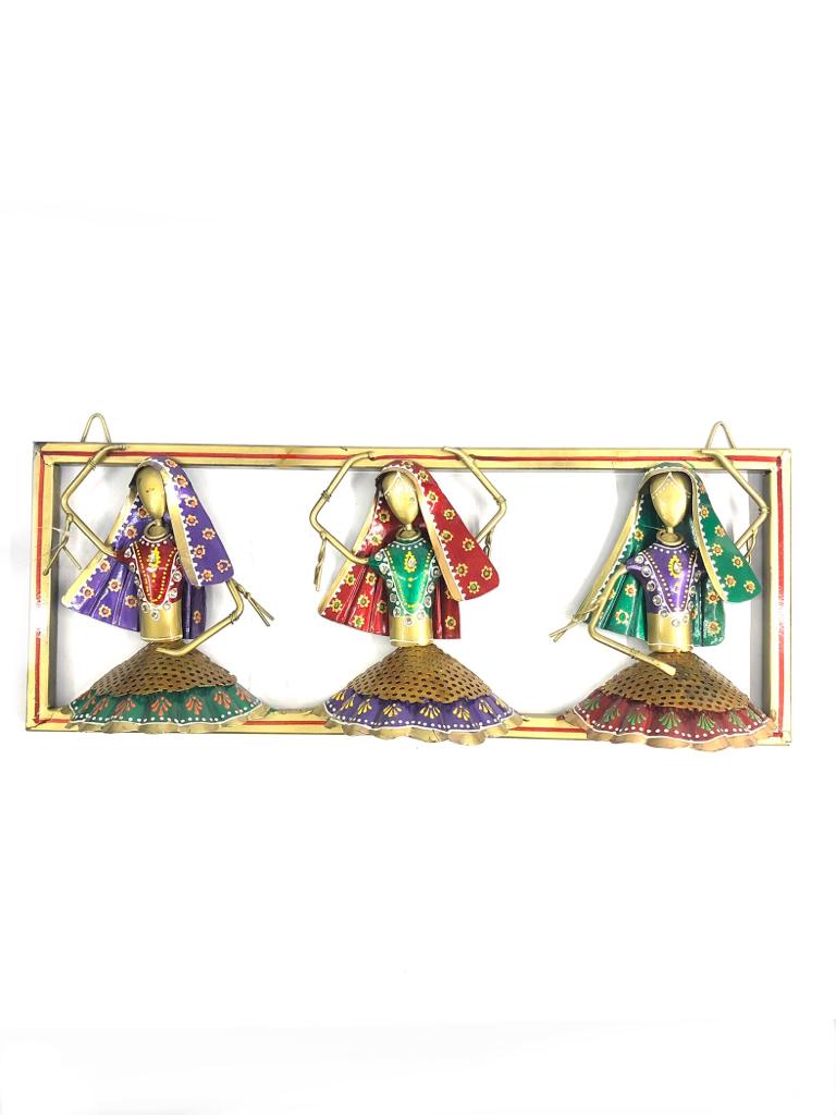 Metal Wall Décor 3 Dolls Exclusive Handcrafted Designer Artwork By Tamrapatra