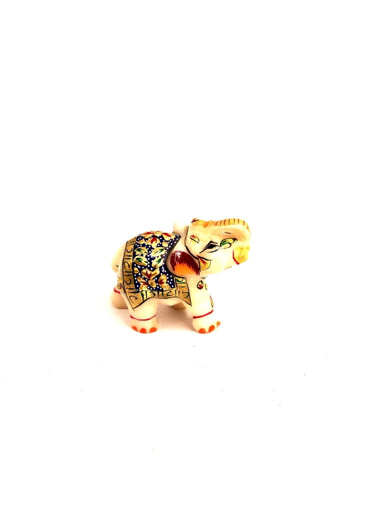 Elephant Marble Art Handmade & Crafted In India Painted By Tamrapatra