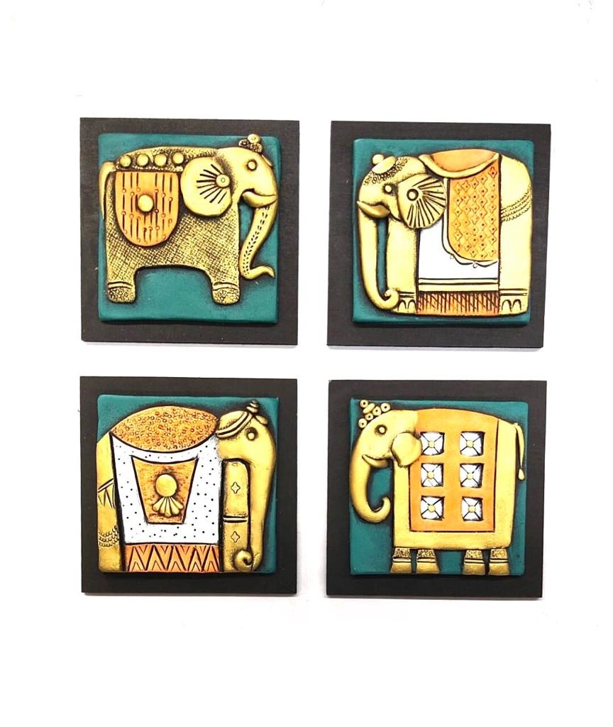 Mighty Elephant Designer Terracotta Hangings Wall Art Exclusive Décor Tamrapatra