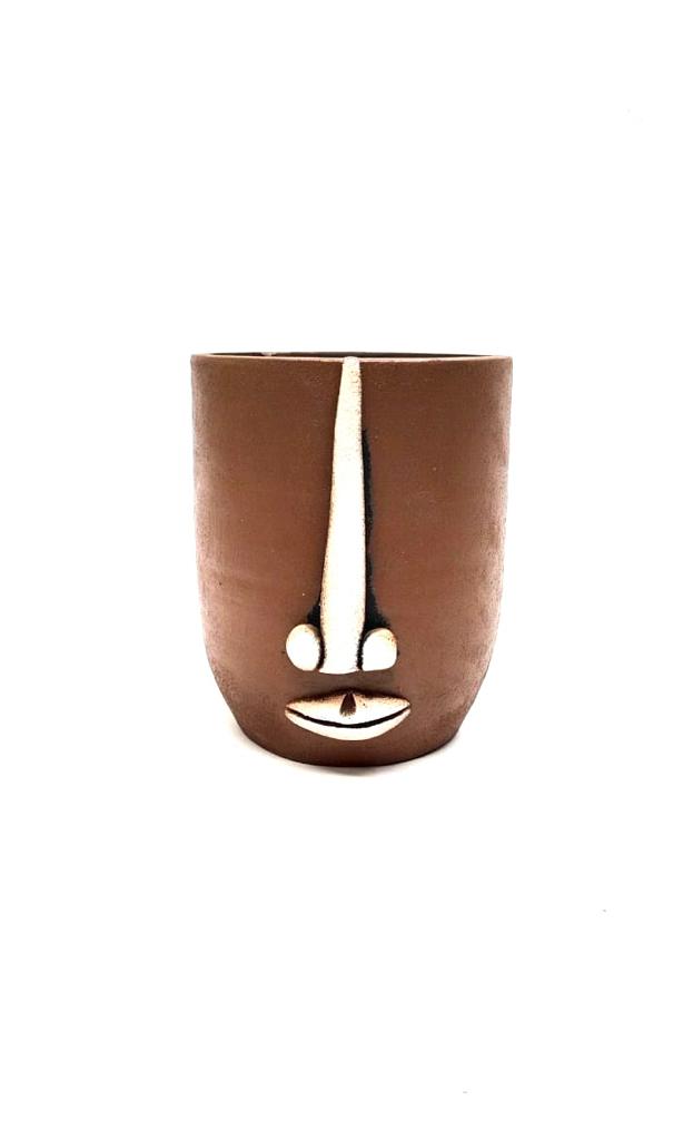 Face Pots With Striking Shades Use For Plants Pen Spoon Brush Holder By Tamrapatra