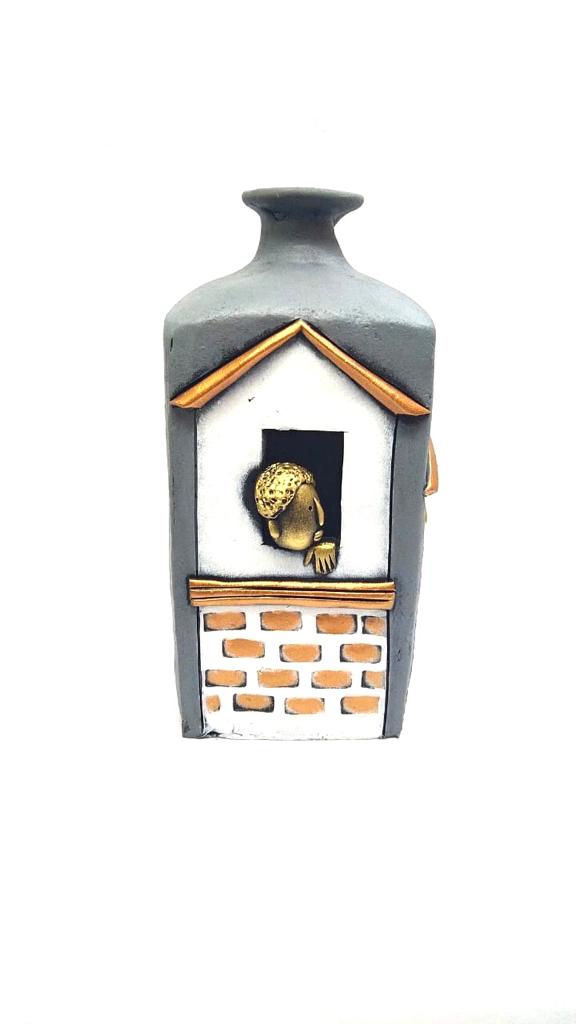 Big Couple Face Pot Terracotta Artefacts Home Décor Exclusive Arts From Tamrapatra