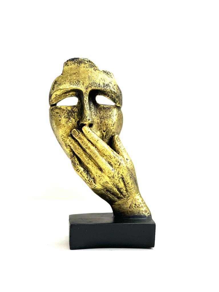 Resin Art Series Man Statue Face Sculpture Modern Abstract Art By Tamrapatra