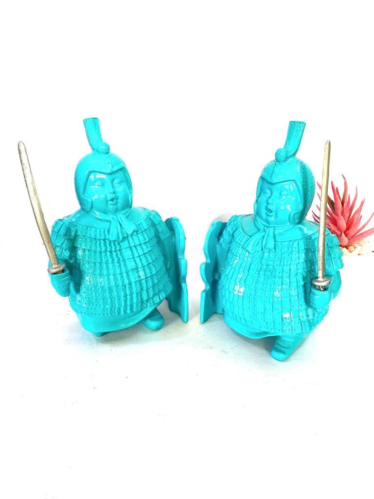 Modern Asian Warriors Soldiers Pair Set Of 2 Home Office Décor By Tamrapatra