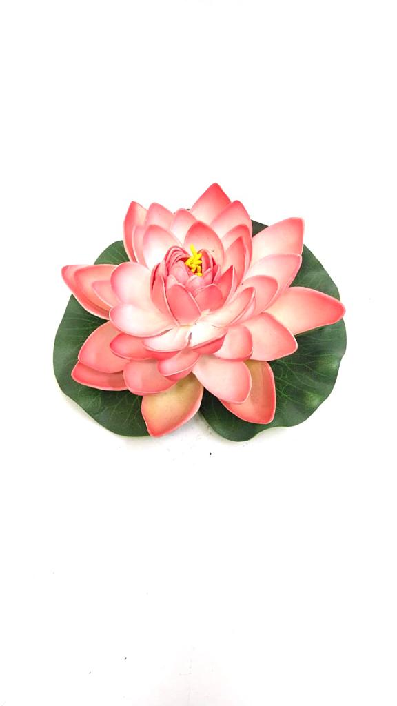 Floating Lotus In Beautiful Lifelike Shades For Urli Home Office Decoration Tamrapatra