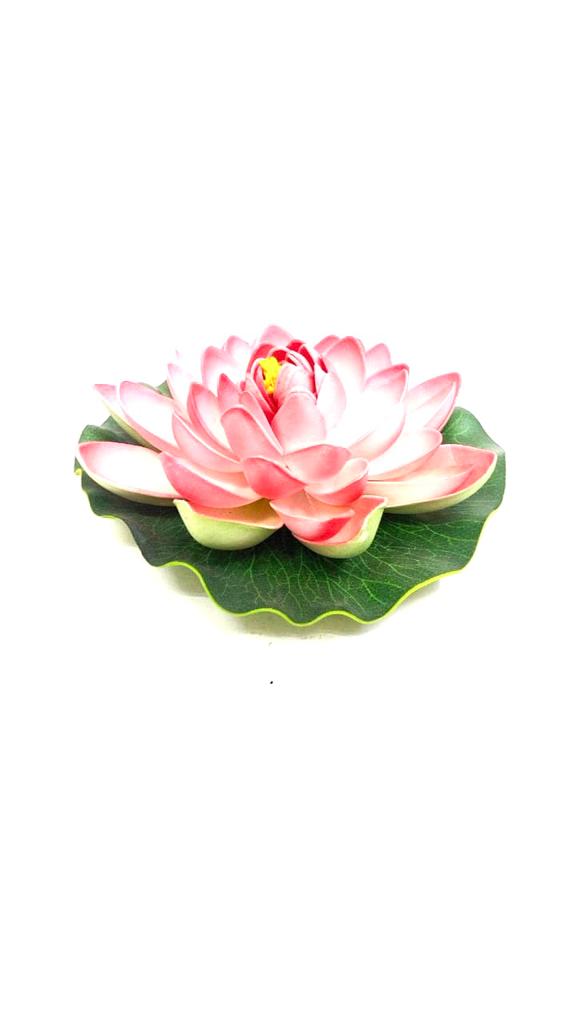 Floating Lotus In Beautiful Lifelike Shades For Urli Home Office Decoration Tamrapatra