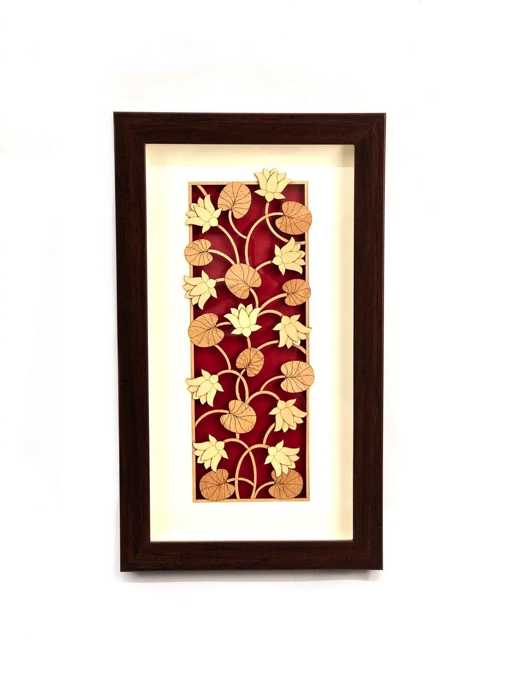 Floral Theme Based On Lovely Red Background Hanging Frames By Tamrapatra