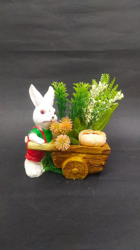 Rabbit Artistic Cute Planters in Various Models Home Décor Garden Tamrapatra
