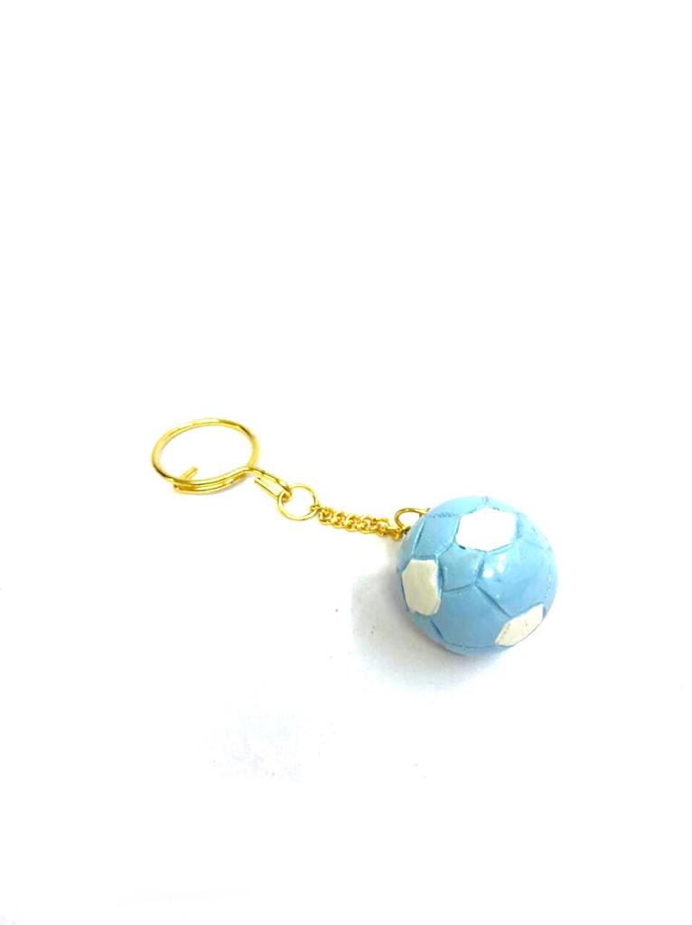 Football Multicolor Keychains Artwork Gifting's Hand Painted New By Tamrapatra