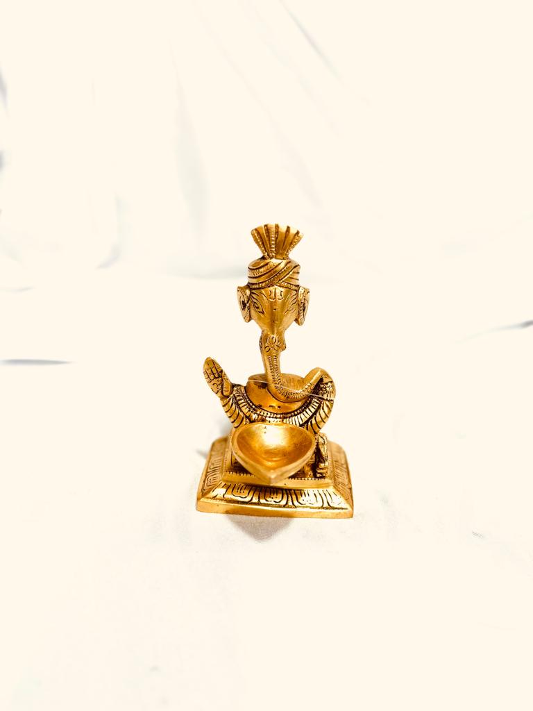 Ganesha Diya Idol in Modern Brass Idols Collectible Gifting's Ideas From Tamrapatra