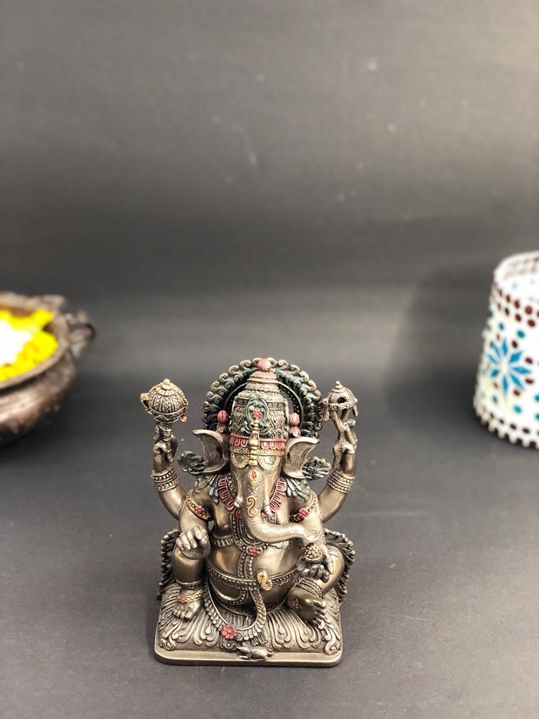 Lord Ganesh Cold Cast Bronze Collectible Favorite Choice From Tamrapatra