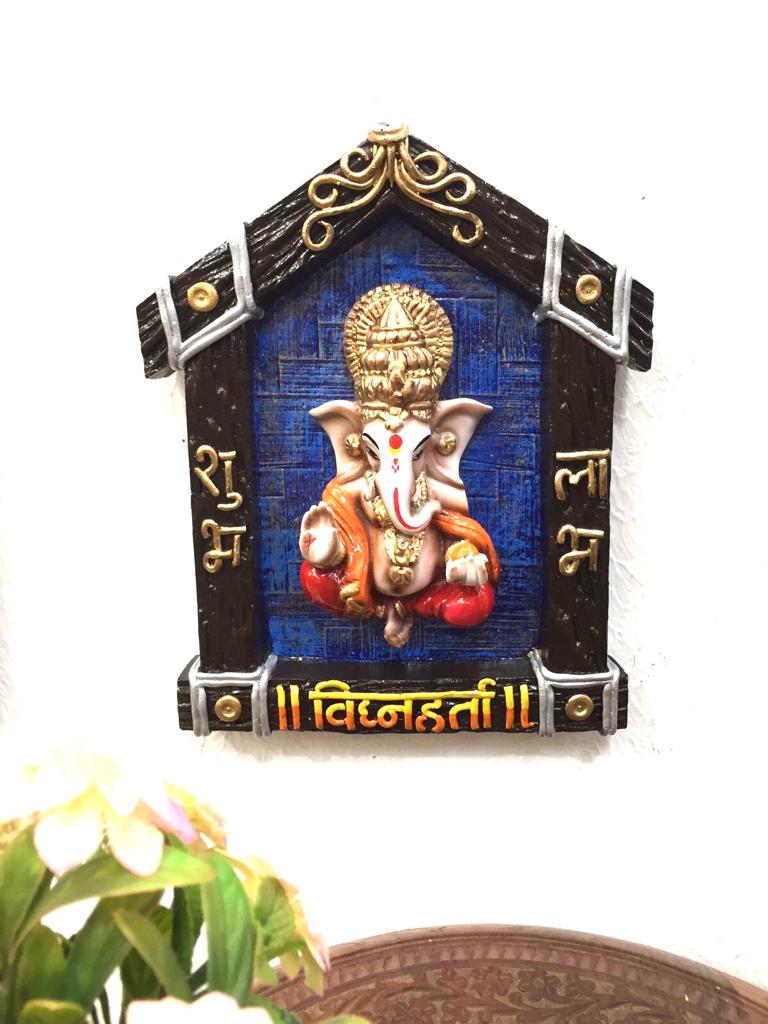 Ganesh Stylish Hanging Resin Vibrant Color Artwork Frame By Tamrapatra