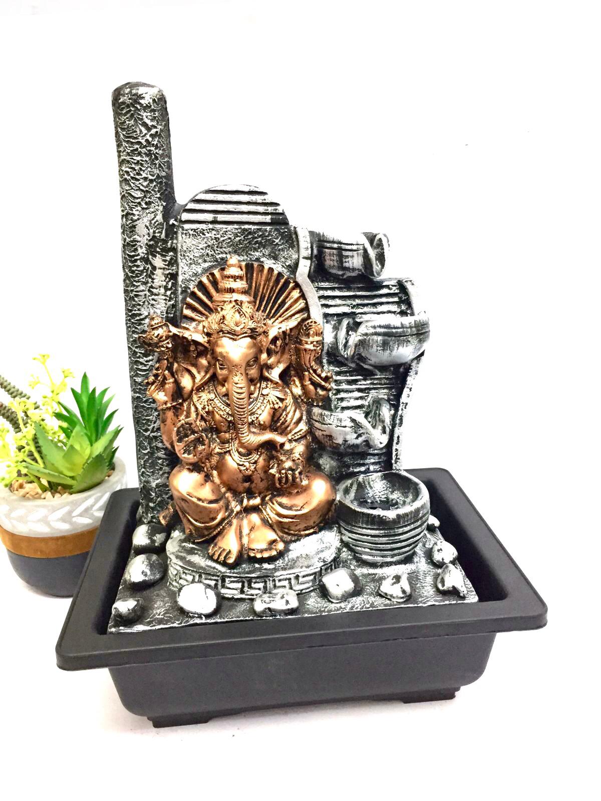 Ganesha Brilliant Artwork Water Fountain Exclusive Designs From Tamrapatra