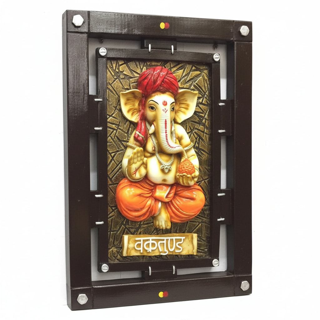 Big Ganesh Idol Resin Hanging Wall Art For Spiritual Home Décor Tamrapatra - Tamrapatra