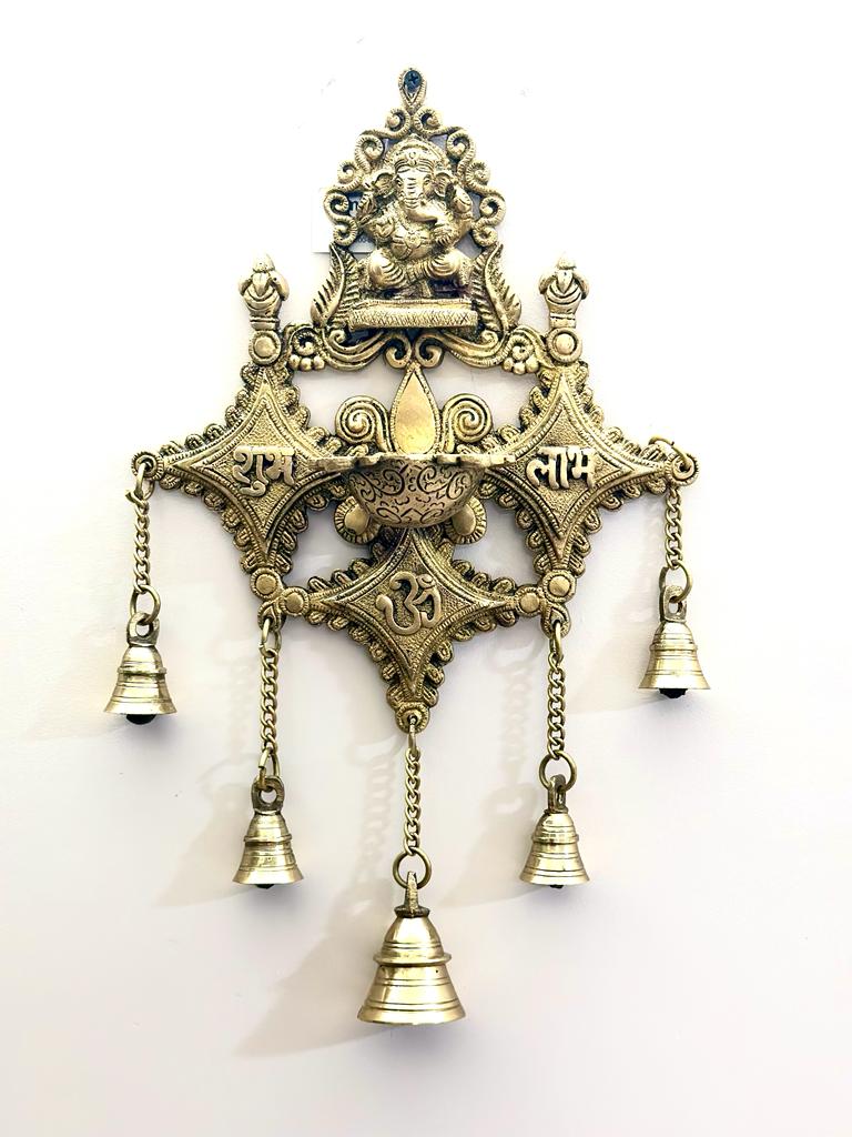 Brass Ganesha Hangings With Bells Exclusive Wall Décor Collection From Tamrapatra
