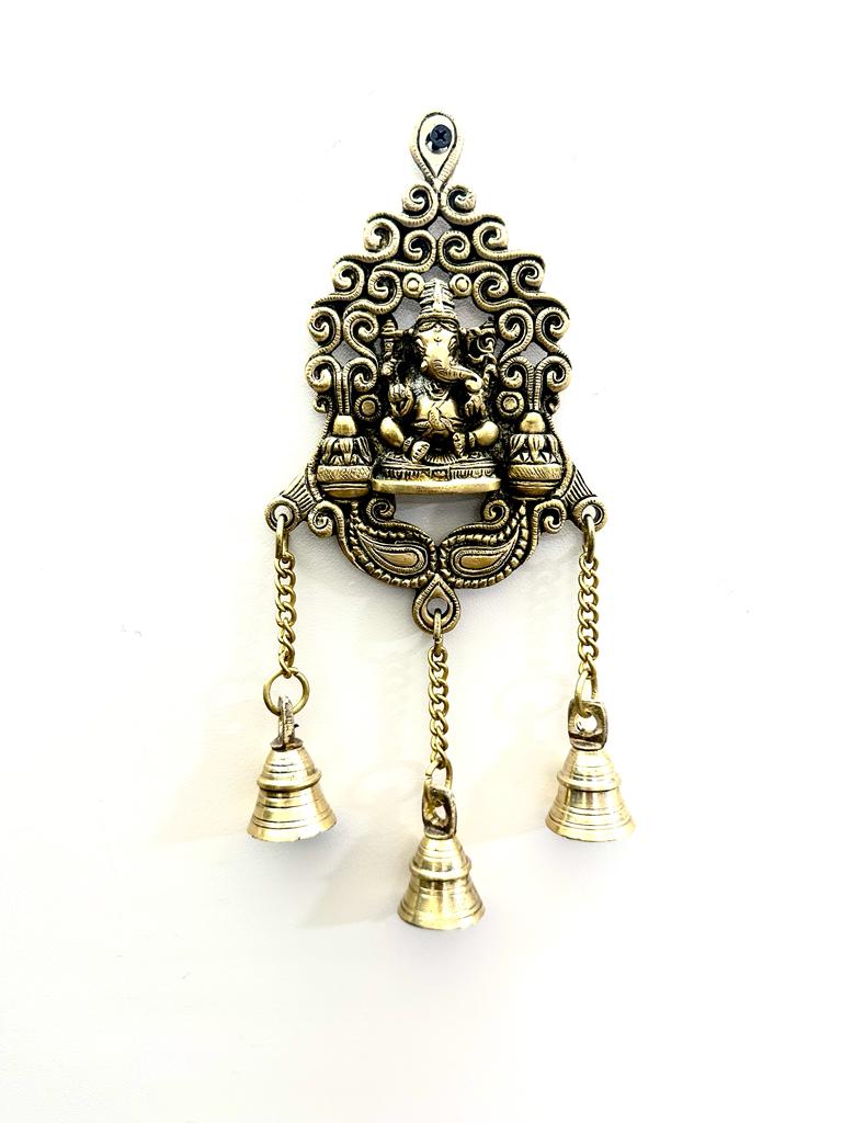 Brass Ganesha Hangings With Bells Exclusive Wall Décor Collection From Tamrapatra