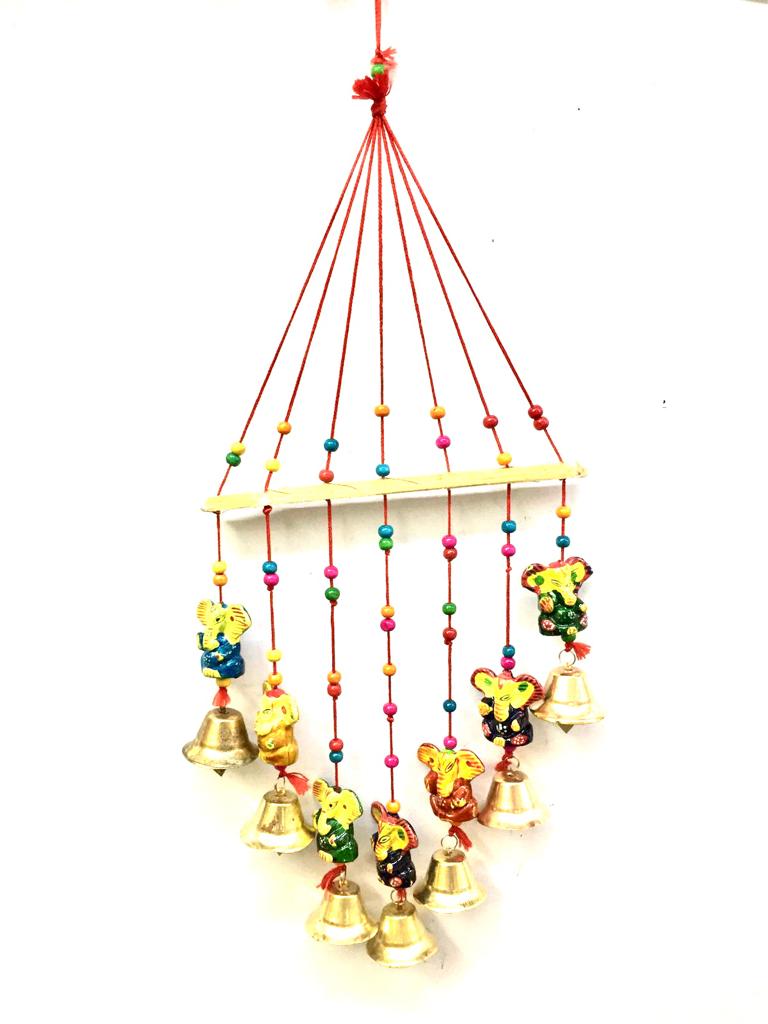 Ganesha Hangings With Bells Traditional Hanging Gifts Latkan By Tamrapatra