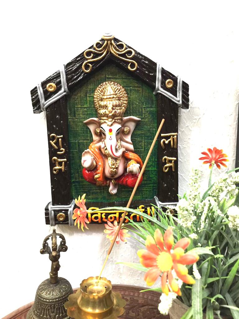 Ganesh Stylish Hanging Resin Vibrant Color Artwork Frame By Tamrapatra